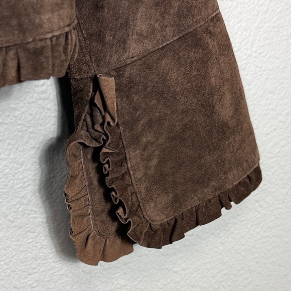 Retro Y2K In Suede Women's Brown Suede Jacket - Picture 2 of 7